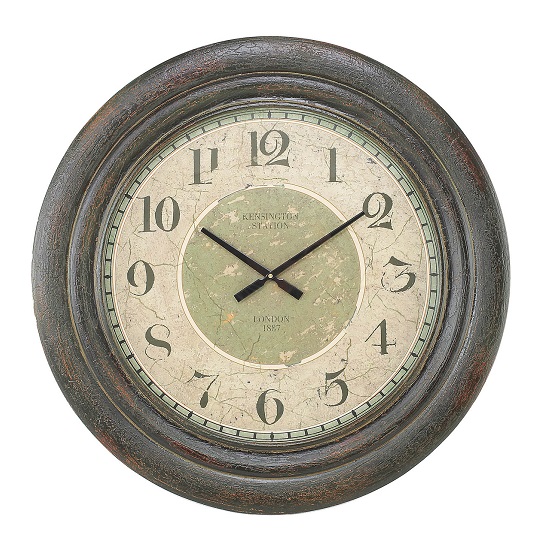 Royal Round Wall Clock In Brown And Green Furniture in Fashion