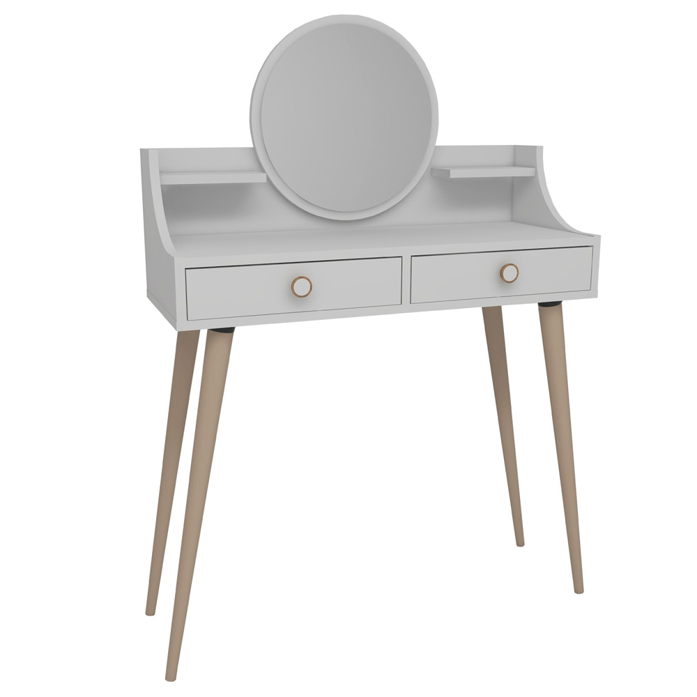 Roys Wooden Dressing Table with Mirror in White