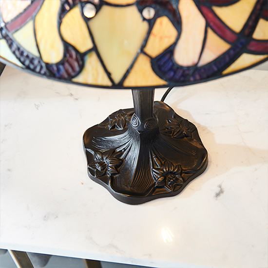 Ruban Medium Tiffany Glass Table Lamp In Dark Bronze_4