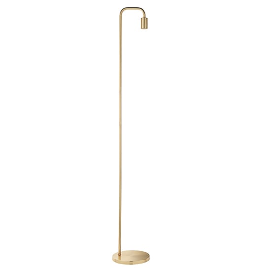 Rubens Steel Floor Lamp In Satin Brass