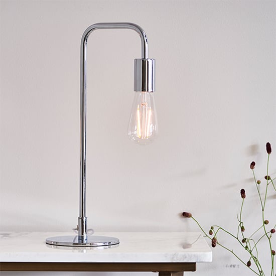 Product photograph of Rubens Steel Table Lamp In Chrome from Furniture in Fashion