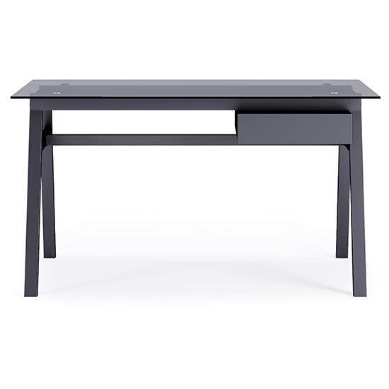 Rubery Grey Glass Top Computer Desk With Grey Frame_4