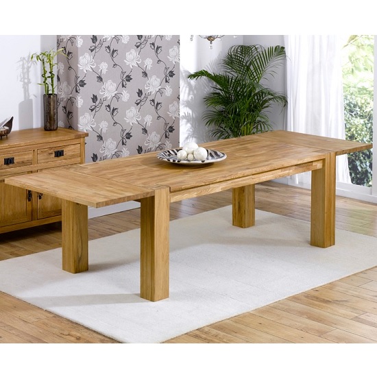 Rubis Rectangular 240cm Wooden Dining Table In Solid Oak_3