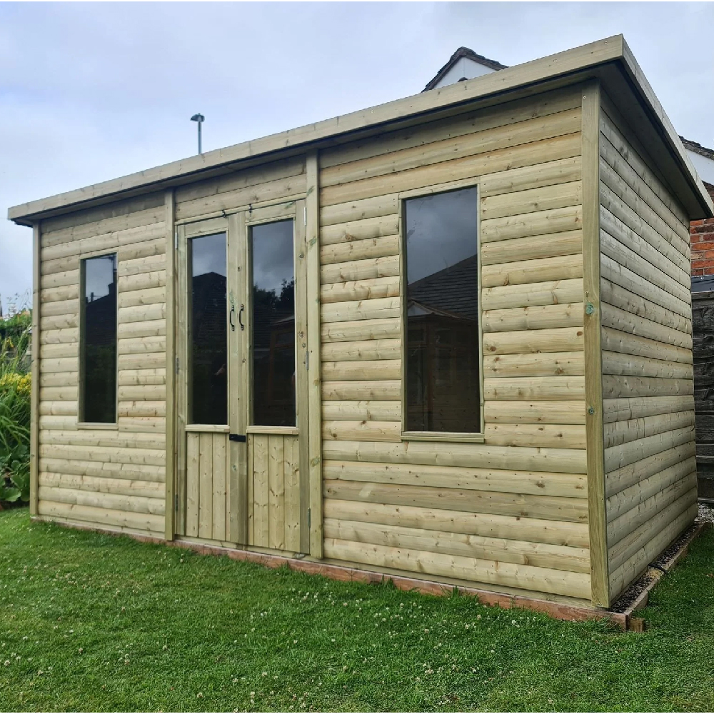 Ruidoso Medium Wooden Garden Summerhouse With 2 Windows In Natural