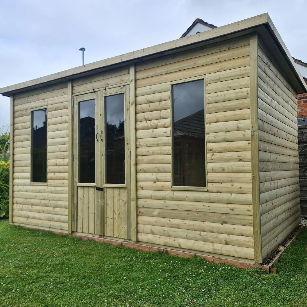 Ruidoso Small Wooden Garden Summerhouse With 2 Windows In Natural