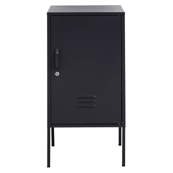 Product photograph of Rumi Metal Locker Storage Cabinet With 1 Door In Black from Furniture in Fashion