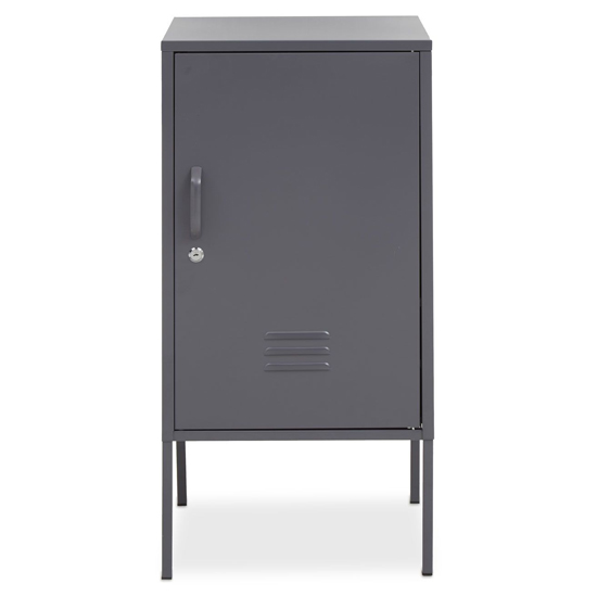 Rumi Metal Locker Storage Cabinet With 1 Door In Grey