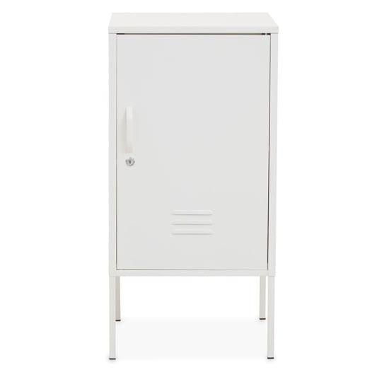 Photo of Rumi metal locker storage cabinet with 1 door in white