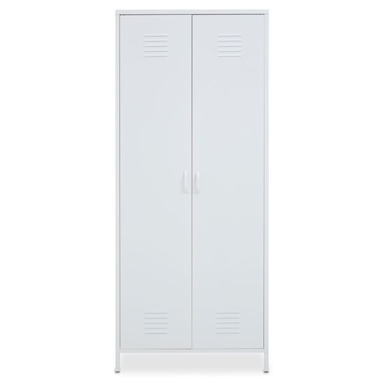 Photo of Rumi metal wardrobe with 2 doors in white