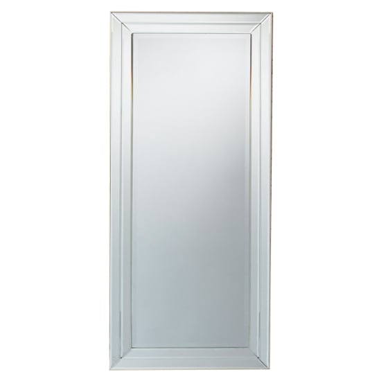 Russell Rectangular Leaner Mirror In Champagne Frame