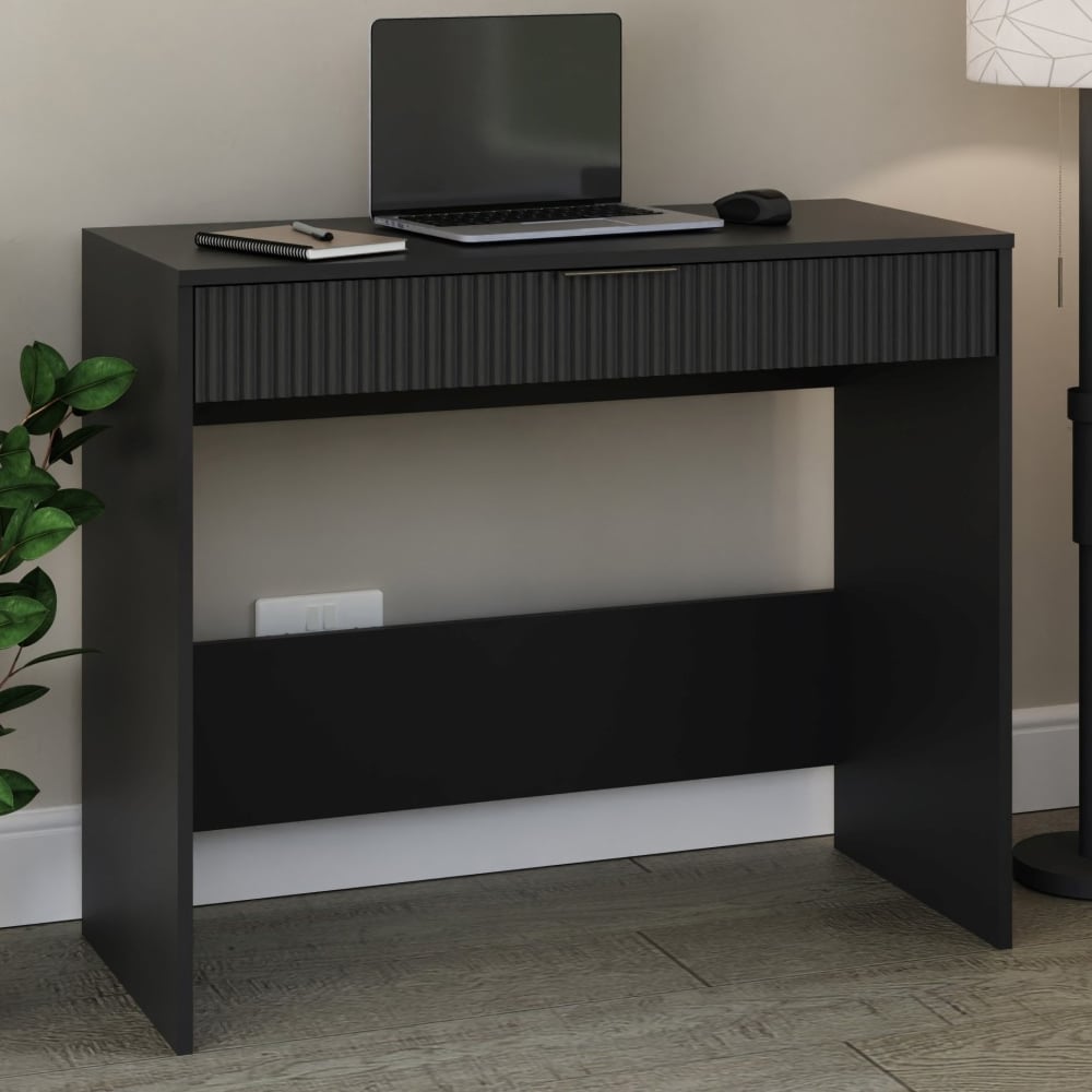 Rutland Wooden Laptop Desk With 1 Drawer In Black