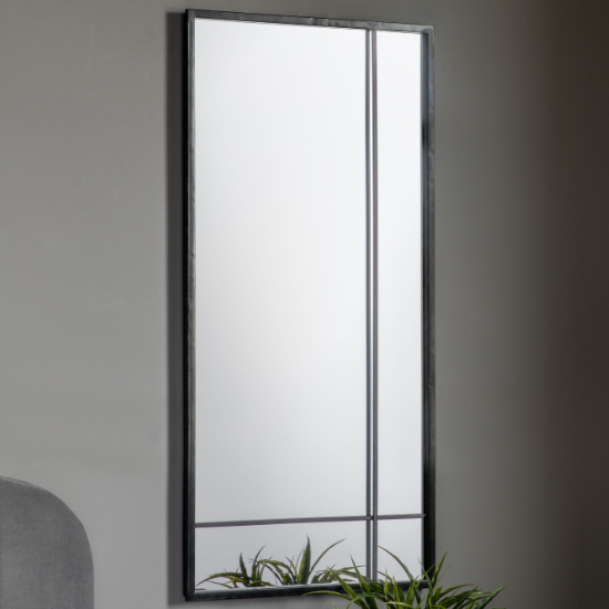 Product photograph of Ruzizi Rectangular Wall Mirror In Black Frame from Furniture in Fashion