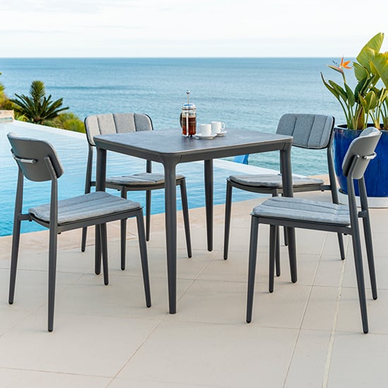 Rykon Outdoor 750mm Glass Dining Table In Grey Ceramic Effect_3