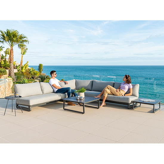 Read more about Rykon outdoor complete modular lounge set in matt grey