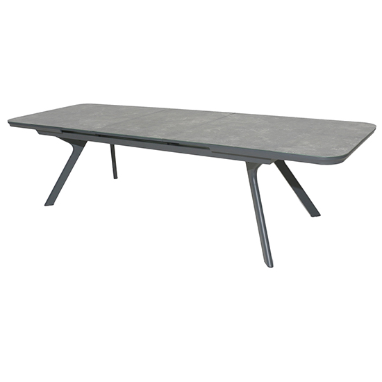 Rykon Extending Grey Glass Dining Table With 12 Armchairs_3