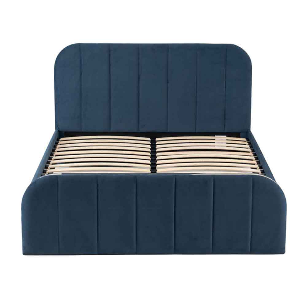 Rylora Fabric King Size Bed in Blue