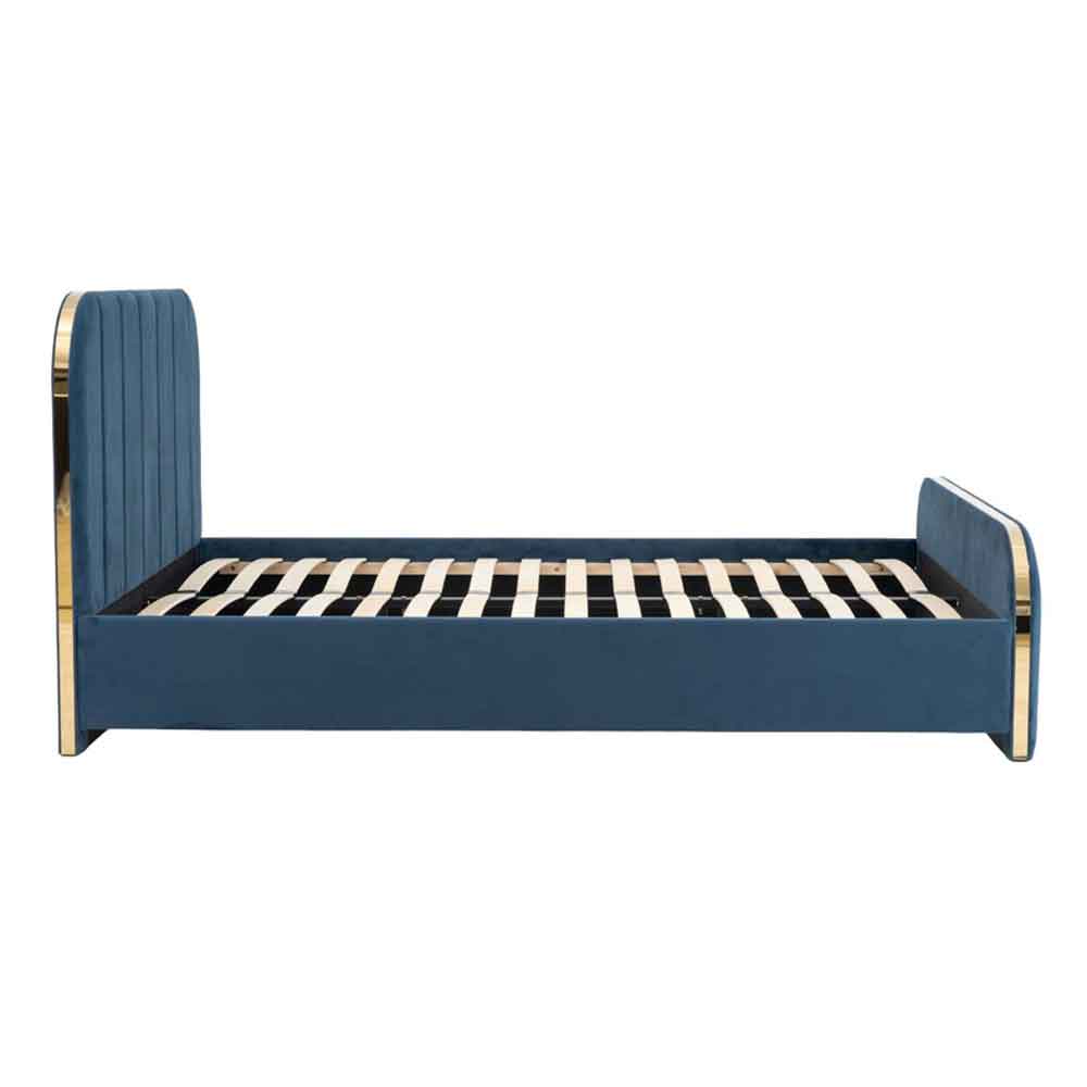 Rylora Fabric King Size Bed in Blue