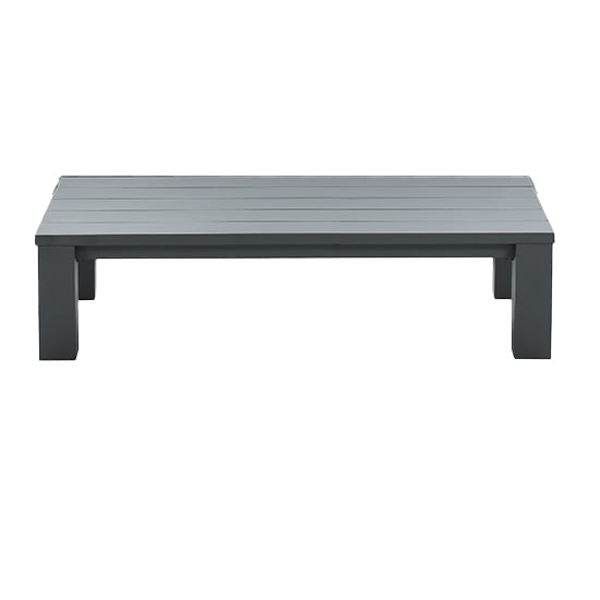 Photo of Saar aluminium outdoor coffee table in carbon black frame