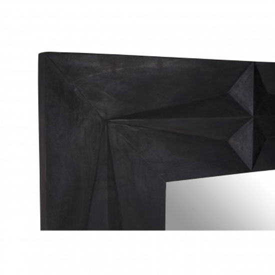 Sabara Square Wall Bedroom Mirror In Black Frame