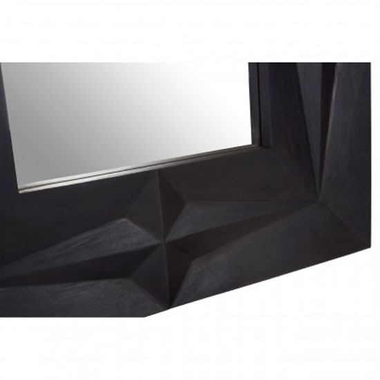 Sabara Square Wall Bedroom Mirror In Black Frame
