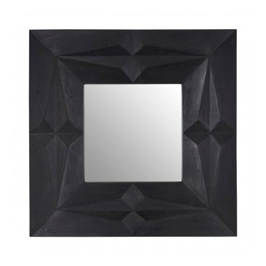 Product photograph of Sabara Square Wall Bedroom Mirror In Black Frame from Furniture in Fashion