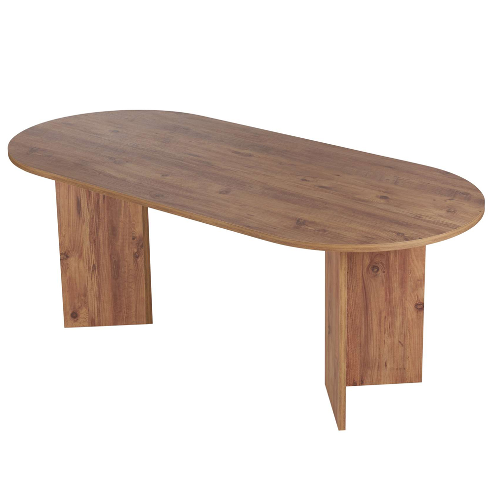 Sabero Oval Wooden Dining Table in Atlantic Pine