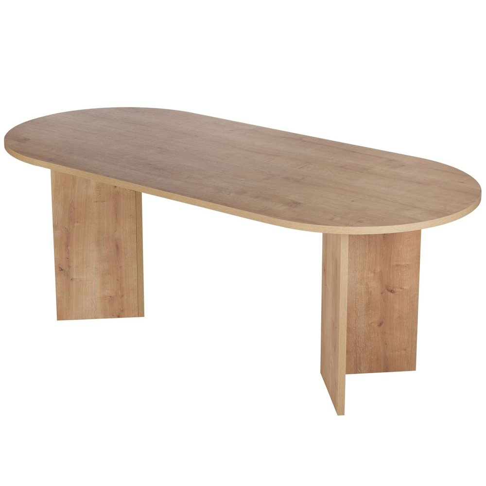 Sabero Oval Wooden Dining Table in Sapphire Oak