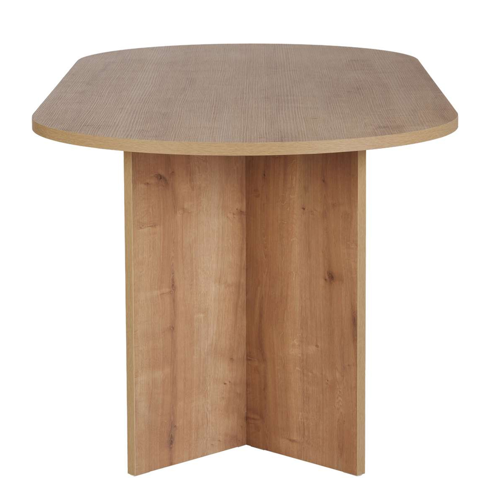 Sabero Oval Wooden Dining Table in Sapphire Oak