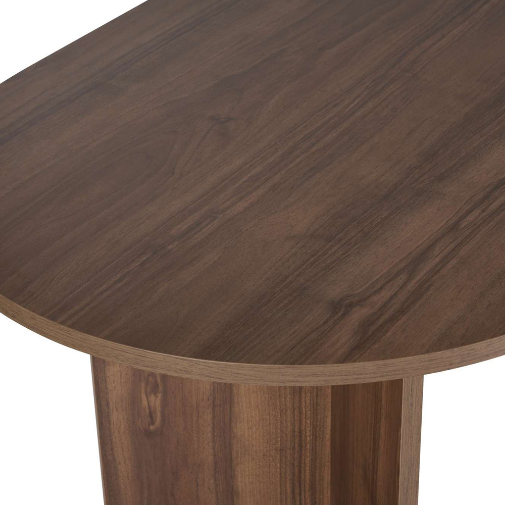 Sabero Oval Wooden Dining Table in Walnut