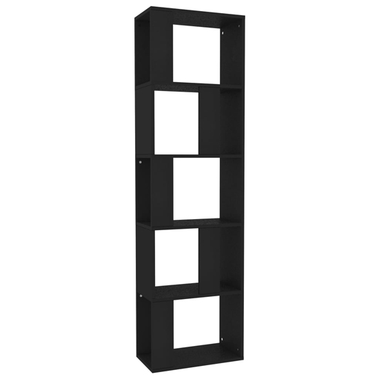 Sabia Wooden Bookcase And Room Divider In Black