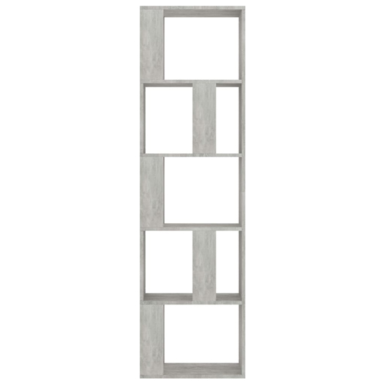 Sabia Wooden Bookcase And Room Divider In Concrete Effect