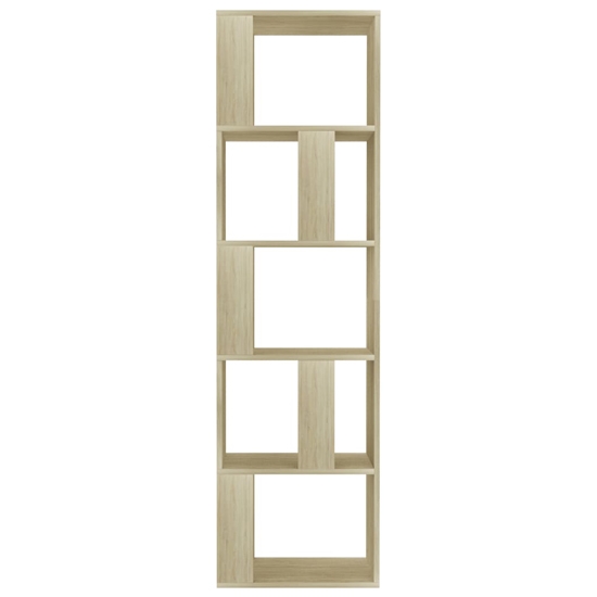 Sabia Wooden Bookcase And Room Divider In Sonoma Oak