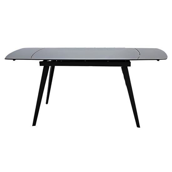 Product photograph of Sabine Glass Extending Dining Table In Grey from Furniture in Fashion