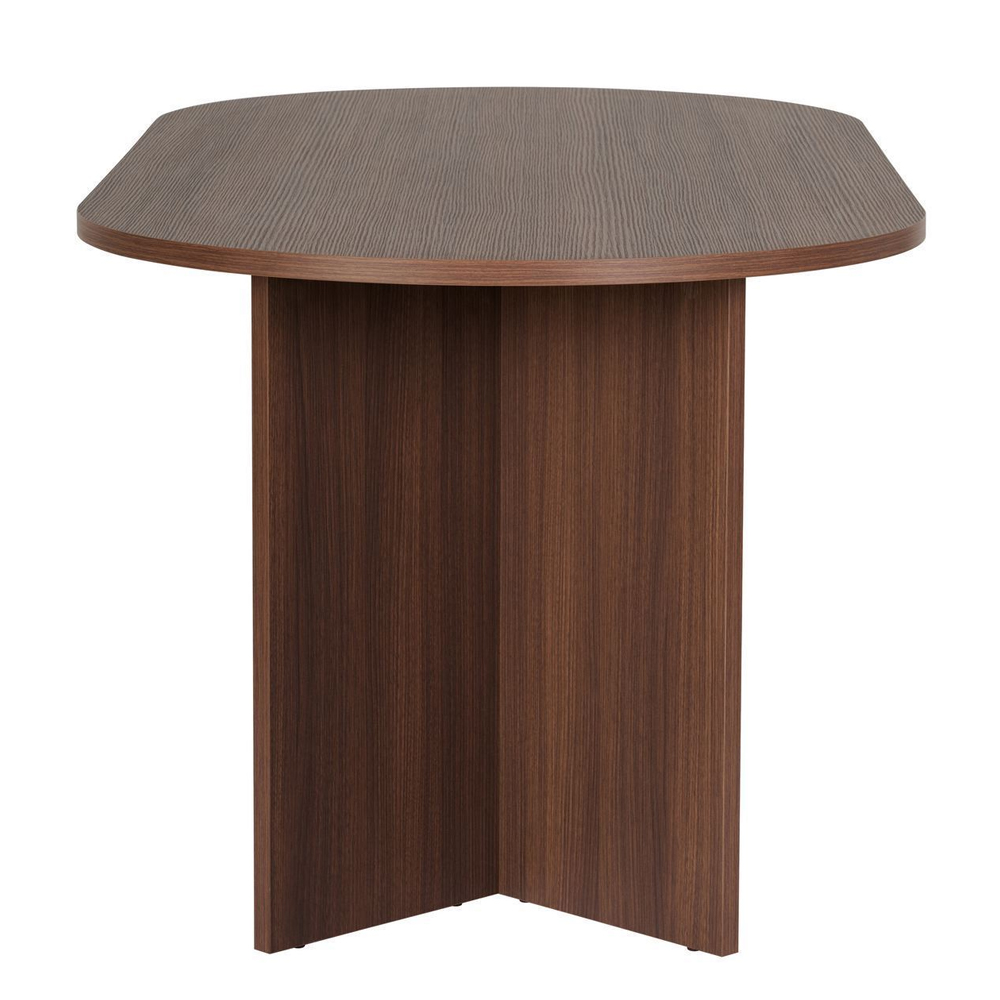 Sablio Oval Wooden Dining Table in Milano Walnut