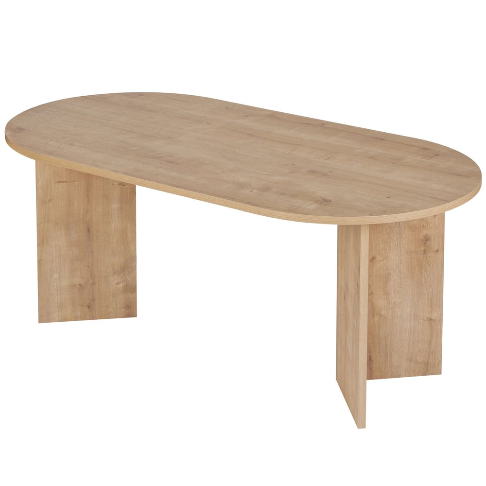 Sablio Oval Wooden Dining Table in Sapphire Oak
