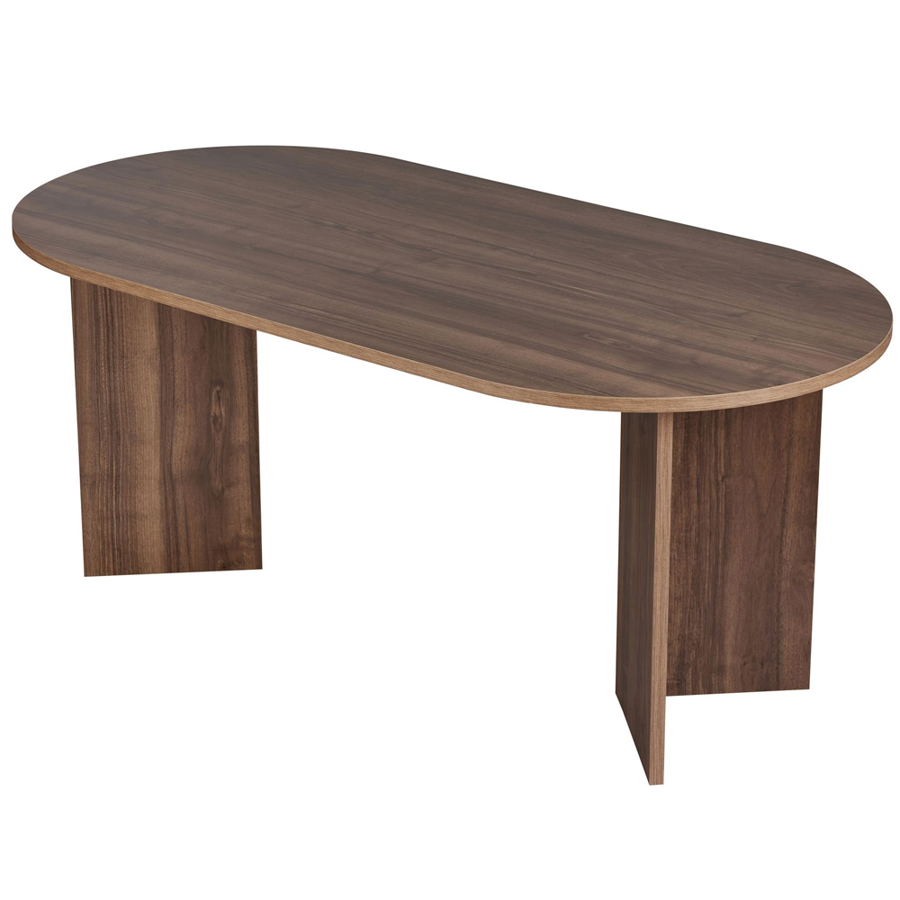 Sablio Oval Wooden Dining Table in Venezia Walnut