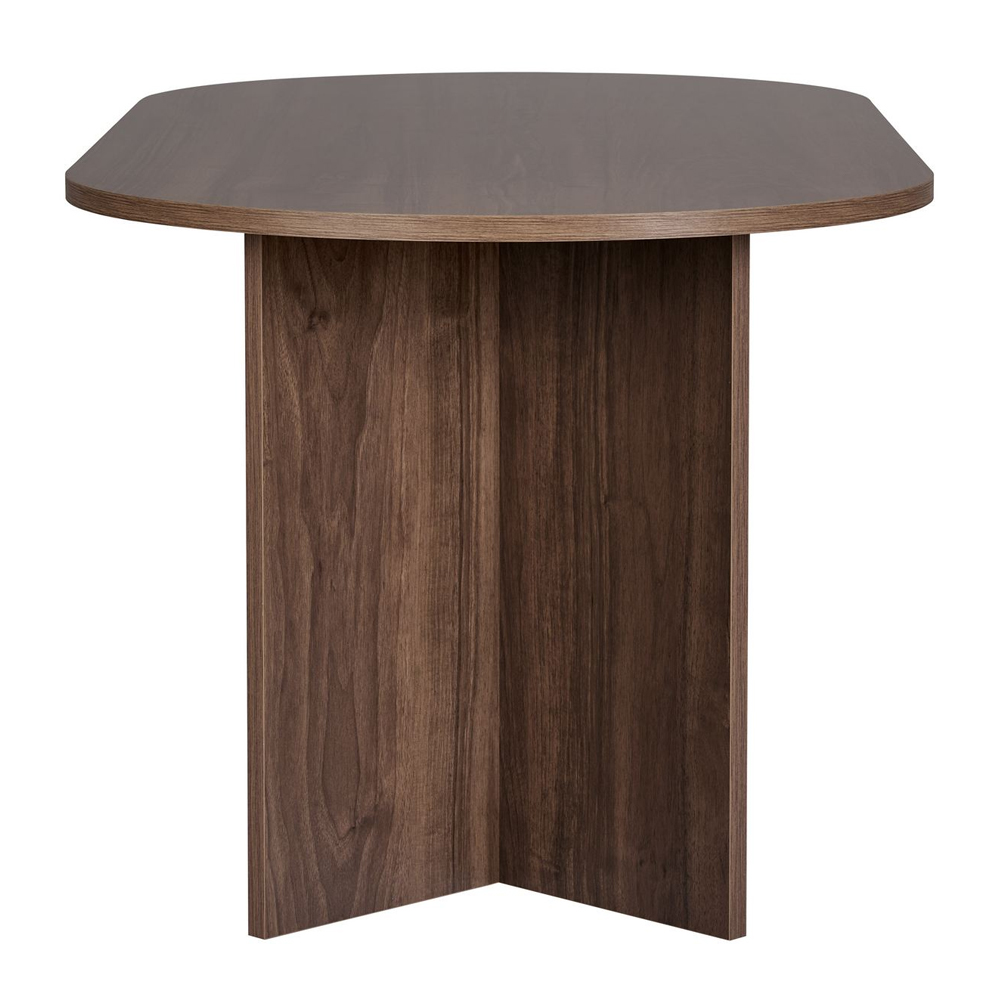 Sablio Oval Wooden Dining Table in Venezia Walnut
