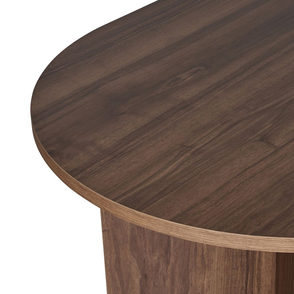 Sablio Oval Wooden Dining Table in Venezia Walnut