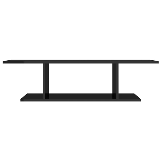 Sabra High Gloss Wall Hung TV Stand With Shelf In Black_3