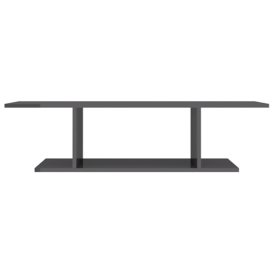 Sabra High Gloss Wall Hung TV Stand With Shelf In Grey_3