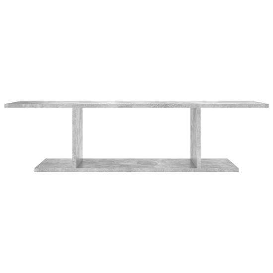 Sabra Wooden Wall Hung TV Stand With Shelf In Concrete Effect