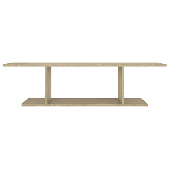 Sabra Wooden Wall Hung TV Stand With Shelf In Sonoma Oak