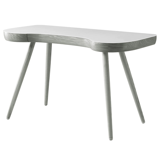 Sacramento Super White Glass Top Laptop Desk In Grey