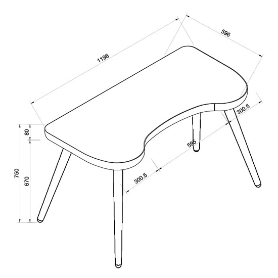 Sacramento Super White Glass Top Laptop Desk In Oak
