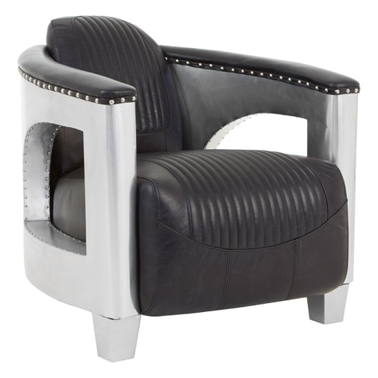 Photo of Sadalmelik upholstered faux leather armchair in black