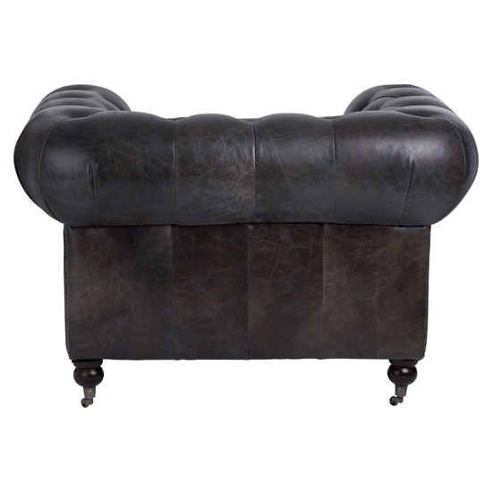 Sadalmelik Upholstered Faux Leather Armchair In Dark Grey_6