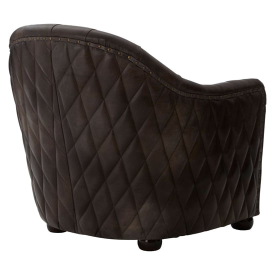 Sadalmelik Upholstered Faux Leather Armchair In Grey_5
