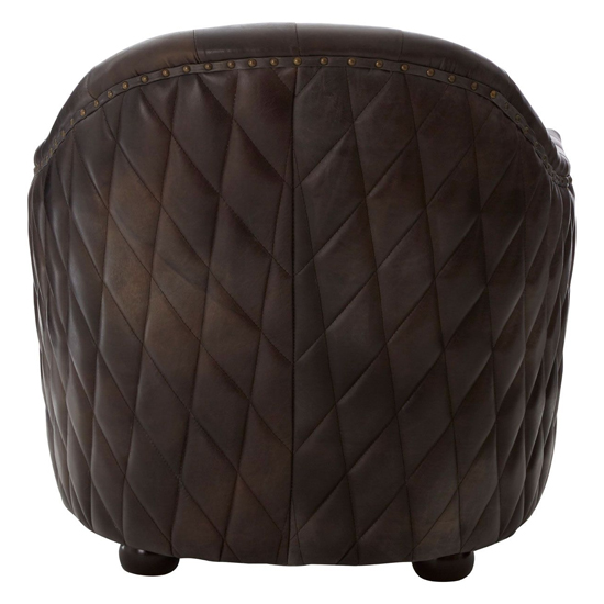 Sadalmelik Upholstered Faux Leather Armchair In Grey_6