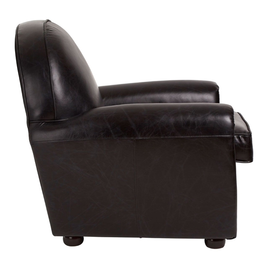 Sadalmelik Upholstered Faux Leather Classic Armchair In Black_3