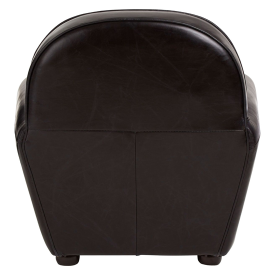 Sadalmelik Upholstered Faux Leather Classic Armchair In Black_4